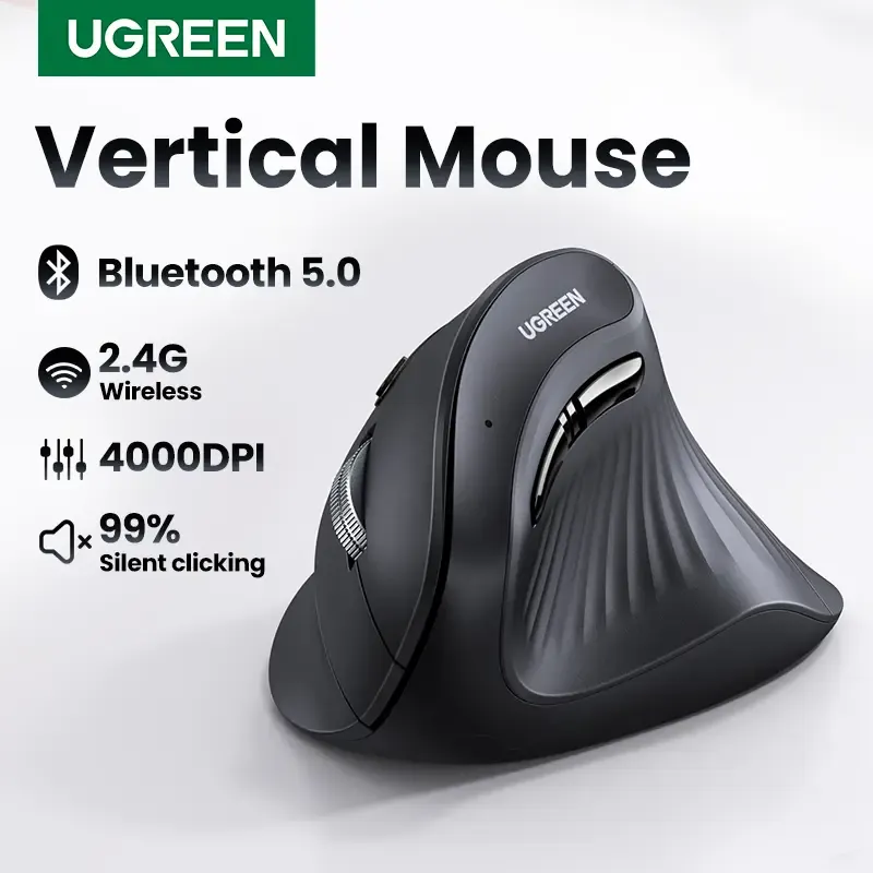 UGREEN-ratón Vertical inalámbrico MU008
