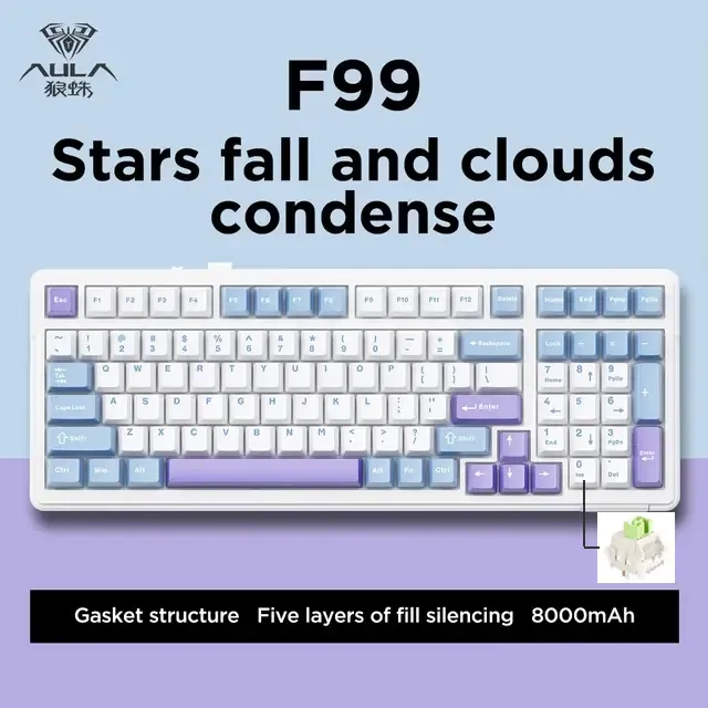 Aula Teclado mecánico para videojuegos F99
